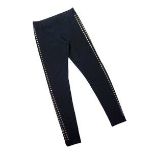 Nordstrom Black with Gold Tone Studs Leggings